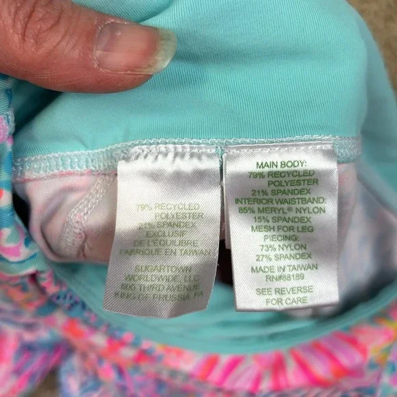 Lilly Pulitzer weekender high rise leggings splash dance sz lg - Picture 7 of 10